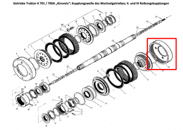 Getriebekorb Lastschaltkupplung 2. Gang K700/K701
