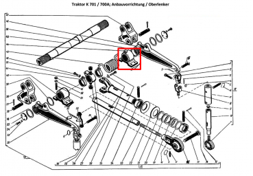 Lagerbock Hubwelle rechts