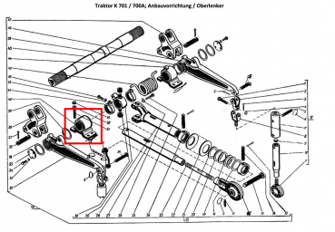 Lagerbock Hubwelle links