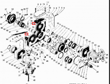 Zahnrad Pumpengehäuse Z=56/37 neues Modell K700/K701