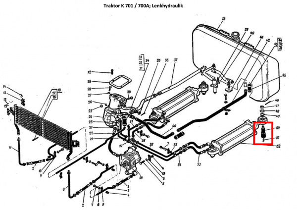 Lenkzylinder Bolzen mit Mutter